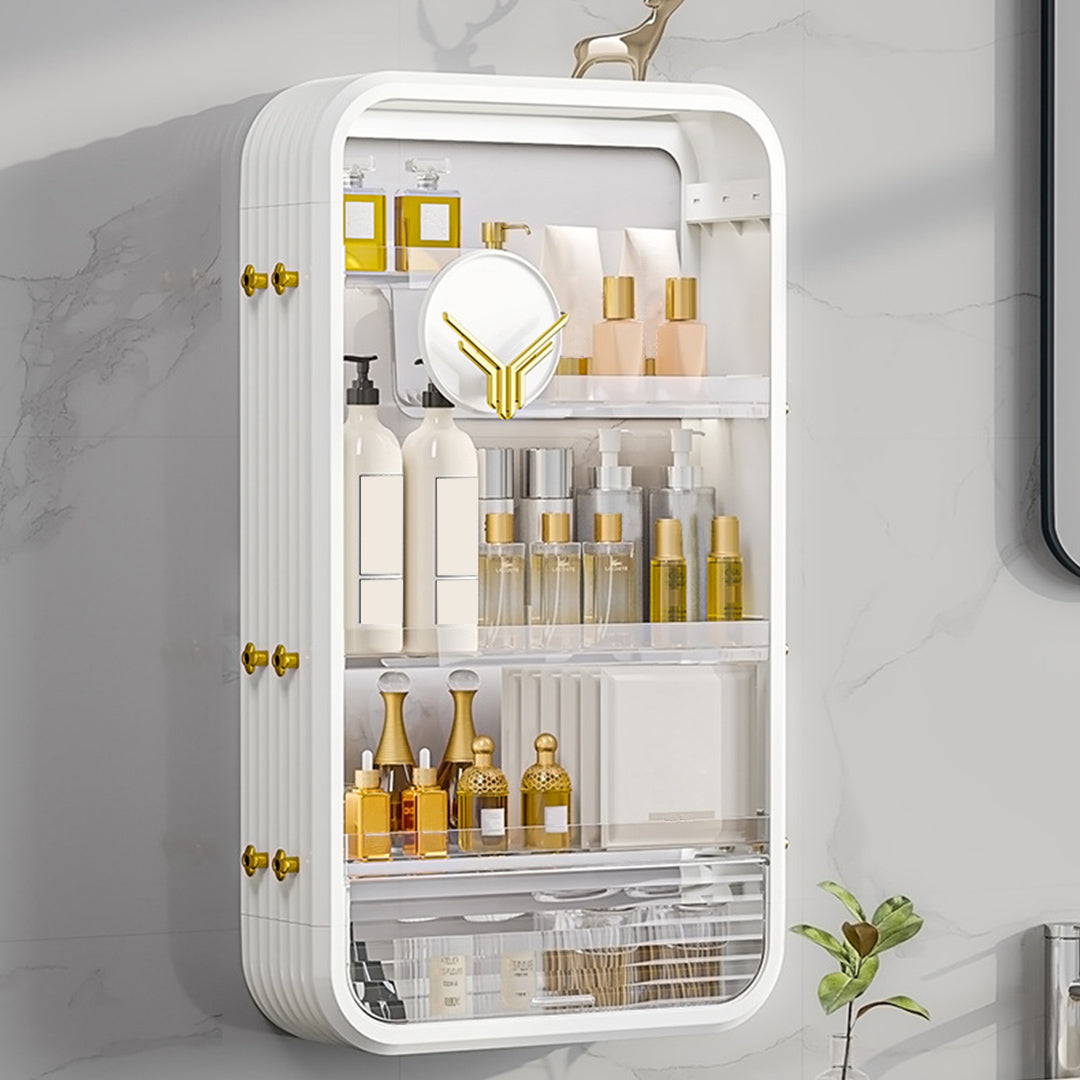 SOGA 3 Tier Cosmetic Storage Organizer White Makeup Perfume Skincare Display Stand