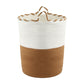 Artiss Woven Laundry Basket with handles Foldable White & Brown