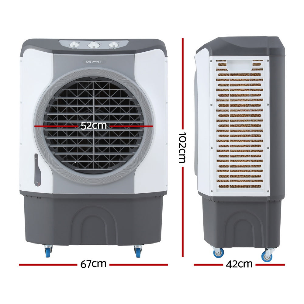 Devanti Commercial Evaporative Air Cooler 45L Portable Cooling Unit