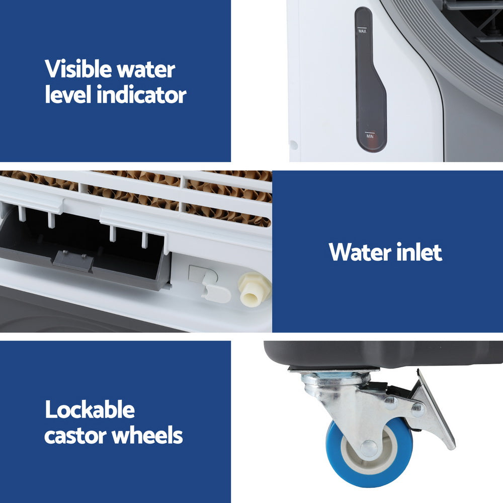 Devanti Commercial Evaporative Air Cooler 45L Portable Cooling Unit