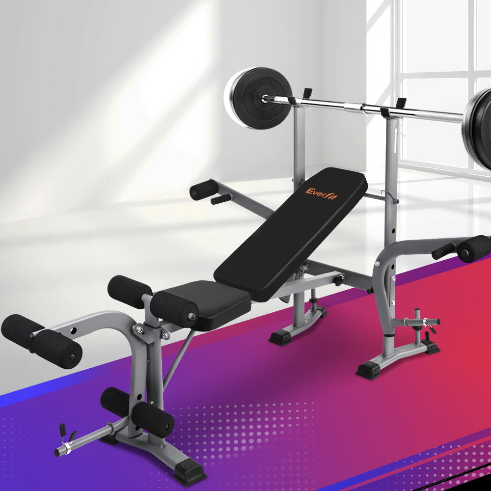 Everfit 8 in 1 Adjustable Weight Bench Press Home Gym Station 200 kg