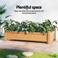 Green Fingers Garden Bed 65x33x16cm Wooden Planter Box Raised Container Growing