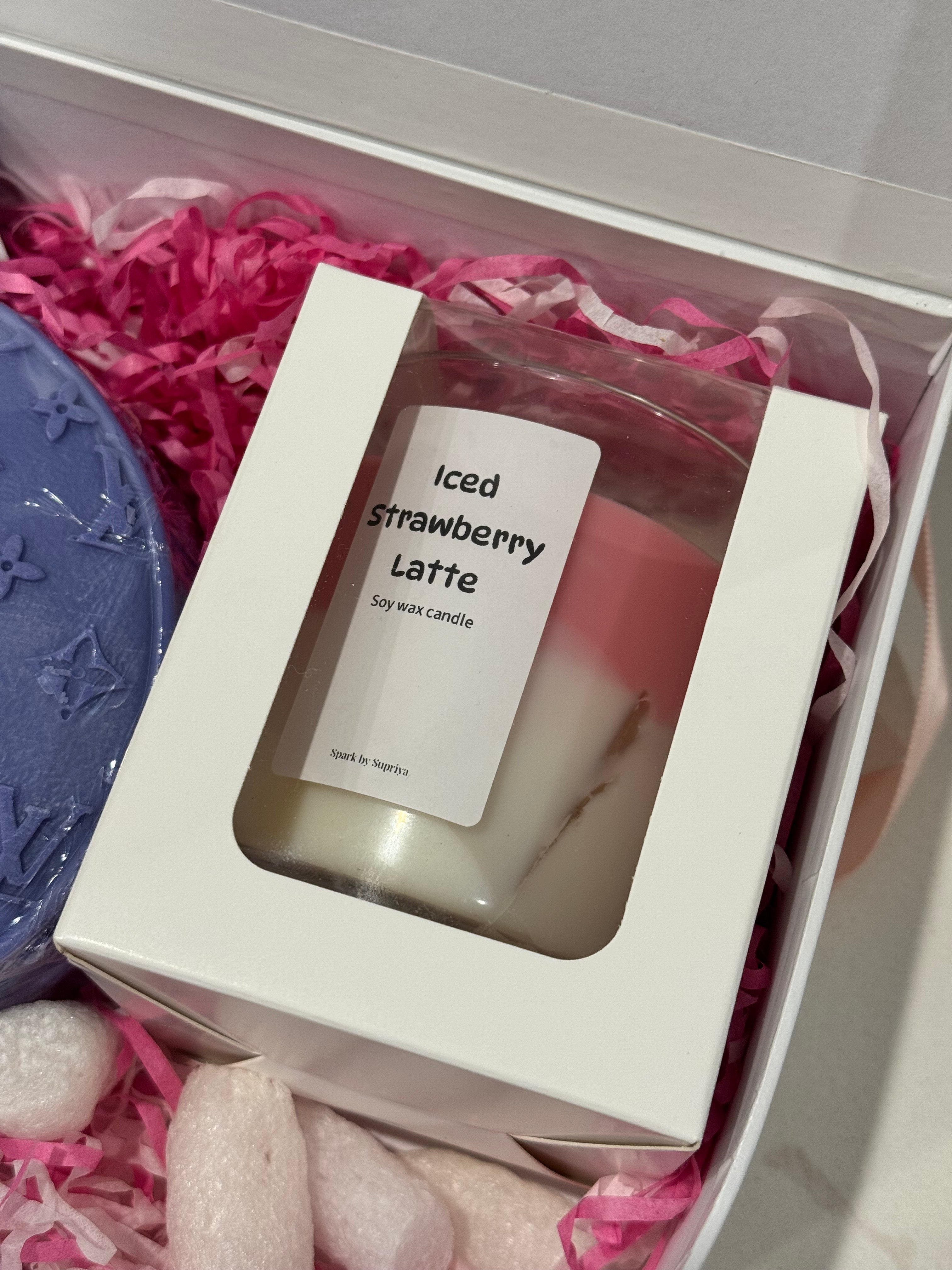 Iced Strawberry Latte Candle