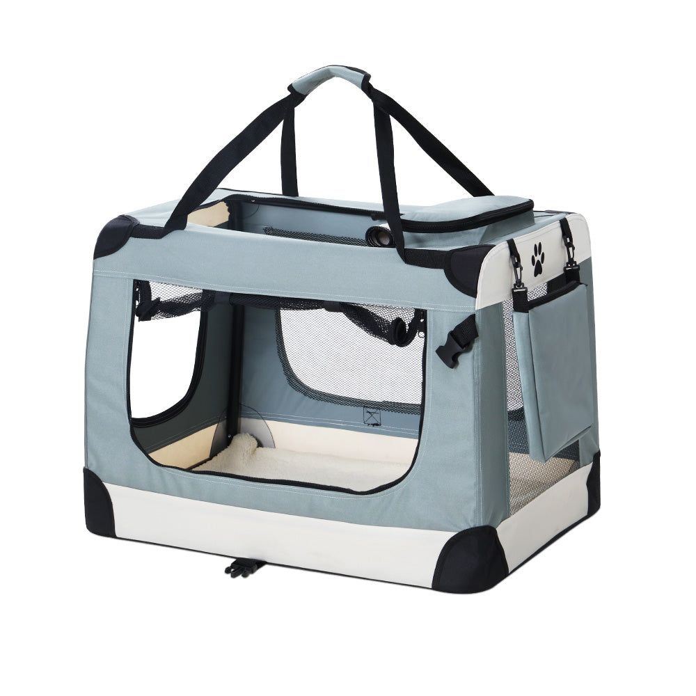 i.Pet Soft Pet Carrier Crate 70cm Foldable Dog & Cat Travel Cage Portable Car Kennel