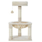 i.Pet Cat Tree 69cm Scratching Post Tower with Bed Hammock & Toys Beige