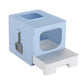 i.Pet Enclosed Cat Litter Box Foldable Hooded Kitty Toilet with Tray & Scoop