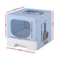 i.Pet Enclosed Cat Litter Box Foldable Hooded Kitty Toilet with Tray & Scoop