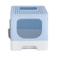 i.Pet Enclosed Cat Litter Box Foldable Hooded Kitty Toilet with Tray & Scoop