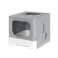 i.Pet Enclosed Cat Litter Box Foldable Hooded Kitty Toilet with Tray & Scoop
