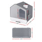 i.Pet Enclosed Cat Litter Box with Scoop & Mat Hooded Kitty Toilet Grey
