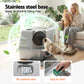 i.Pet Large Stainless Steel Cat Litter Box with High Sides Odour Control Grey