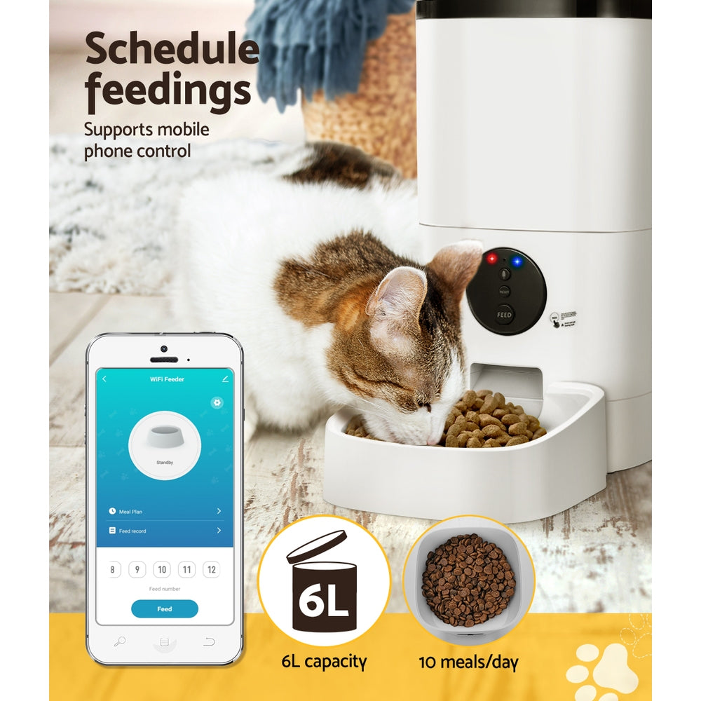 i.Pet Automatic Pet Feeder 6L WiFi Smart Dog & Cat Food Dispenser Timer App Control