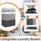 Foldable laundry basket - Large capacity laundry bag - Laundry basket with handles - Laundry hamper for dirty laundry - Suitable for bedroom, bathroom, dormitory