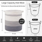 Laundry basket with handles, decorative basket for living room, woven storage basket for toys, cushions, blankets, clothes (gradient grey, 45 x 50 cm)