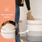 Laundry basket with handles, decorative basket for living room, woven storage basket for toys, cushions, blankets, clothes (gradient grey, 45 x 50 cm)