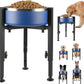 Adjustable Elevated Dog Bowl Stand Metal Raised Pet Feeder Single & Double Holder