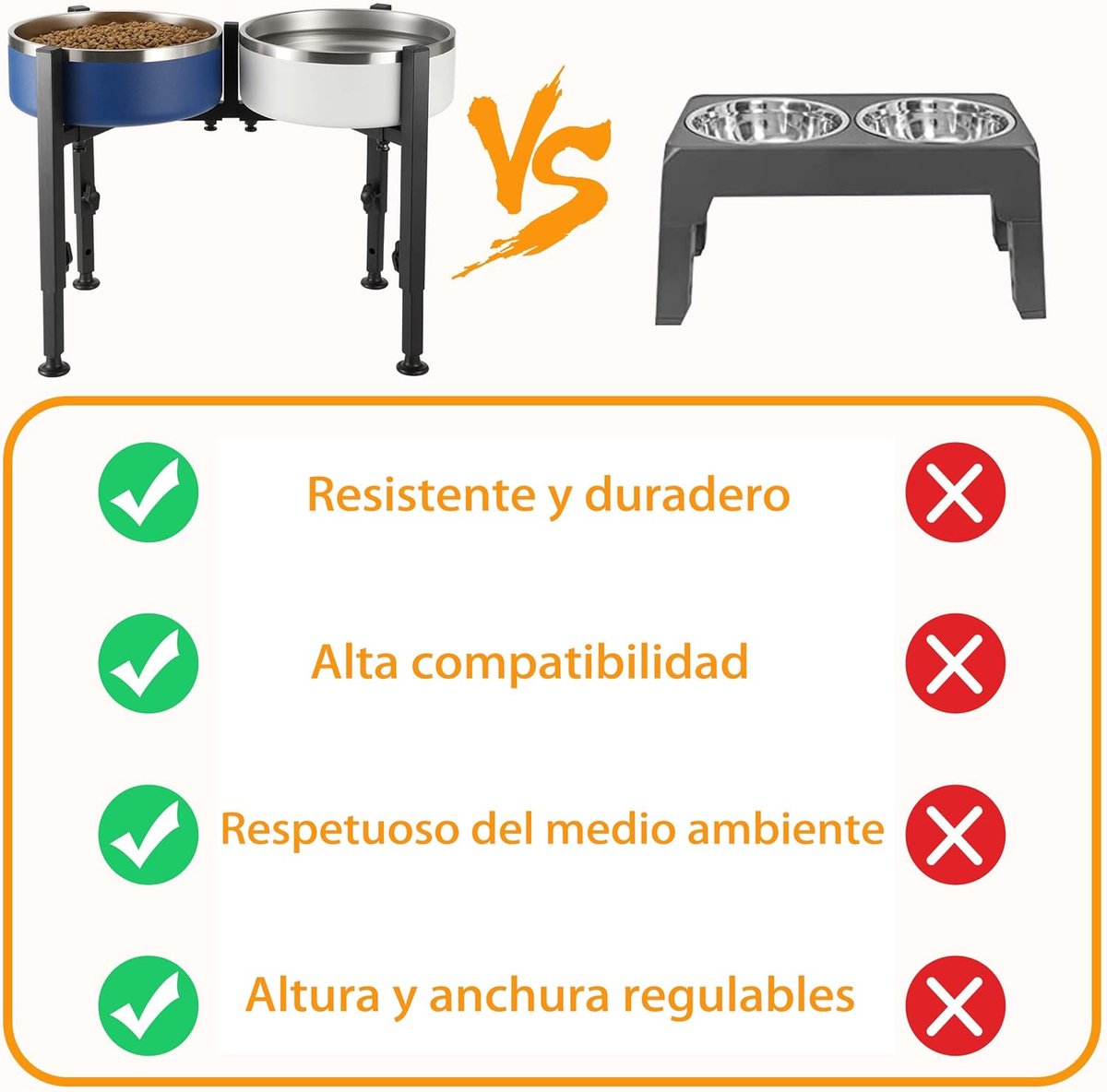 Adjustable Elevated Dog Bowl Stand Metal Raised Pet Feeder Single & Double Holder