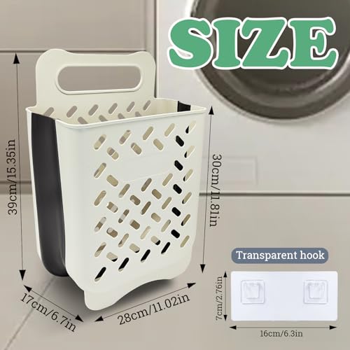 1 Piece Foldable Silicone Laundry Basket for Clothes, Towels and Bathroom Storage, Space-Saving Washing Basket for Home Use, Black