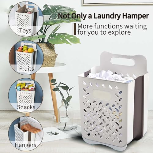 1 Piece Foldable Silicone Laundry Basket for Clothes, Towels and Bathroom Storage, Space-Saving Washing Basket for Home Use, Black