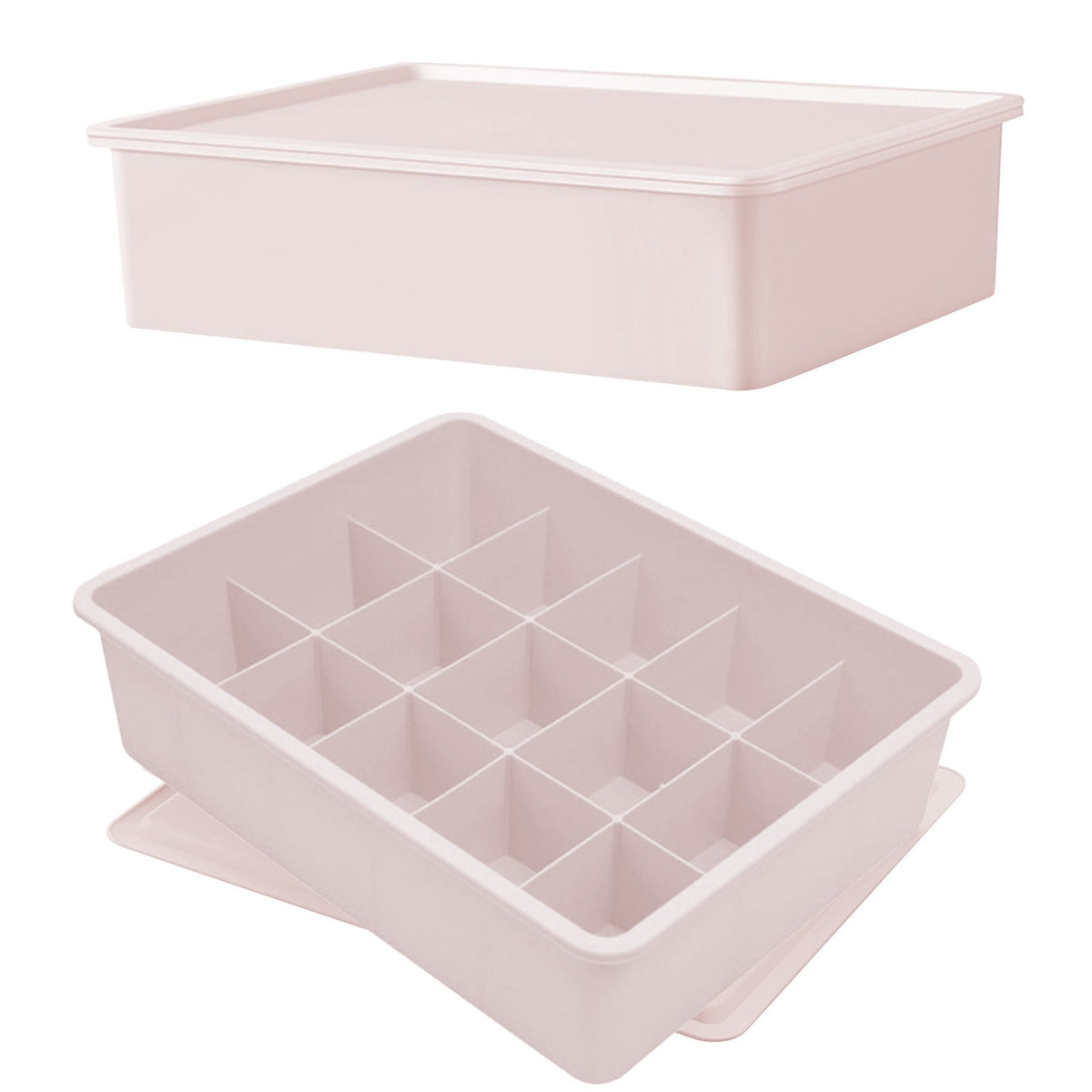 Sock & Underwear Drawer Organizer Storage Bin with Lid
