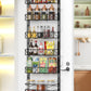 6 Tier Over Door Pantry Organizer Rack with Adjustable Baskets for Kitchen Storage