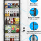 6 Tier Over Door Pantry Organizer Rack with Adjustable Baskets for Kitchen Storage