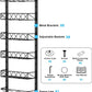 6 Tier Over Door Pantry Organizer Rack with Adjustable Baskets for Kitchen Storage