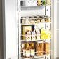 6 Tier Adjustable Over Door Pantry Organizer Rack Kitchen Storage with Metal Baskets
