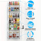 6 Tier Adjustable Over Door Pantry Organizer Rack Kitchen Storage with Metal Baskets