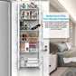 6 Tier Adjustable Over Door Pantry Organizer Rack Kitchen Storage with Metal Baskets