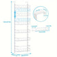 6 Tier Adjustable Over Door Pantry Organizer Rack Kitchen Storage with Metal Baskets