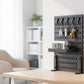 CARLA HOME Desk Pegboard Organizer with Hooks Tray and Clamp Mount Black