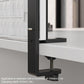 CARLA HOME Desk Pegboard Organizer with Hooks Tray and Clamp Mount Black