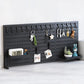 CARLA HOME Desk Pegboard Organizer with Hooks Tray and Clamp Mount Black