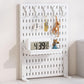 CARLA HOME Desk Pegboard Organizer with Hooks Tray and Clamp Mount White