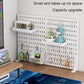 CARLA HOME Desk Pegboard Organizer with Hooks Tray and Clamp Mount White