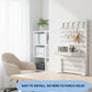 CARLA HOME Desk Pegboard Organizer with Hooks Tray and Clamp Mount White