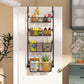 CARLA HOME Over Door Organizer 4 Tier Metal Pantry Storage Rack