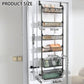 CARLA HOME Over Door Organizer 6 Tier Metal Pantry Storage Rack Black
