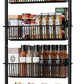 CARLA HOME Over Door Organizer 6 Tier Metal Pantry Storage Rack Black