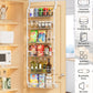 CARLA HOME Over Door Organizer 6 Tier Metal Pantry Storage Rack White