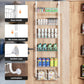 CARLA HOME Over Door Organizer 6 Tier Metal Pantry Storage Rack White