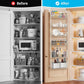 CARLA HOME Over Door Organizer 6 Tier Metal Pantry Storage Rack White