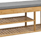 Bamboo Shoe Bench Drawers Lift Top