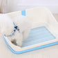 YES4PETS Medium Portable Dog Rabbit Potty Training Tray Pet Puppy Toilet Trays Loo Pad Mat With Wall Blue
