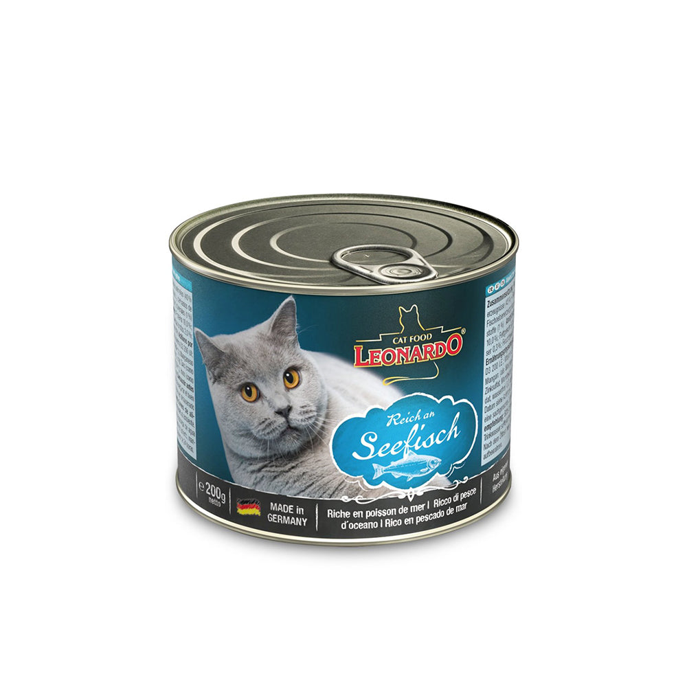 LEONARDO Quality Selection Rich in Oceanfish Wet Cat Food 200gx6