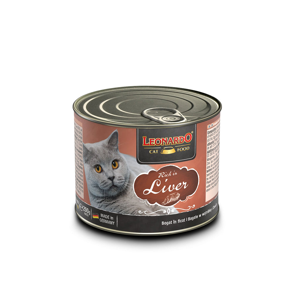 LEONARDO Quality Selection Rich in Liver Wet Cat Food 200gx6