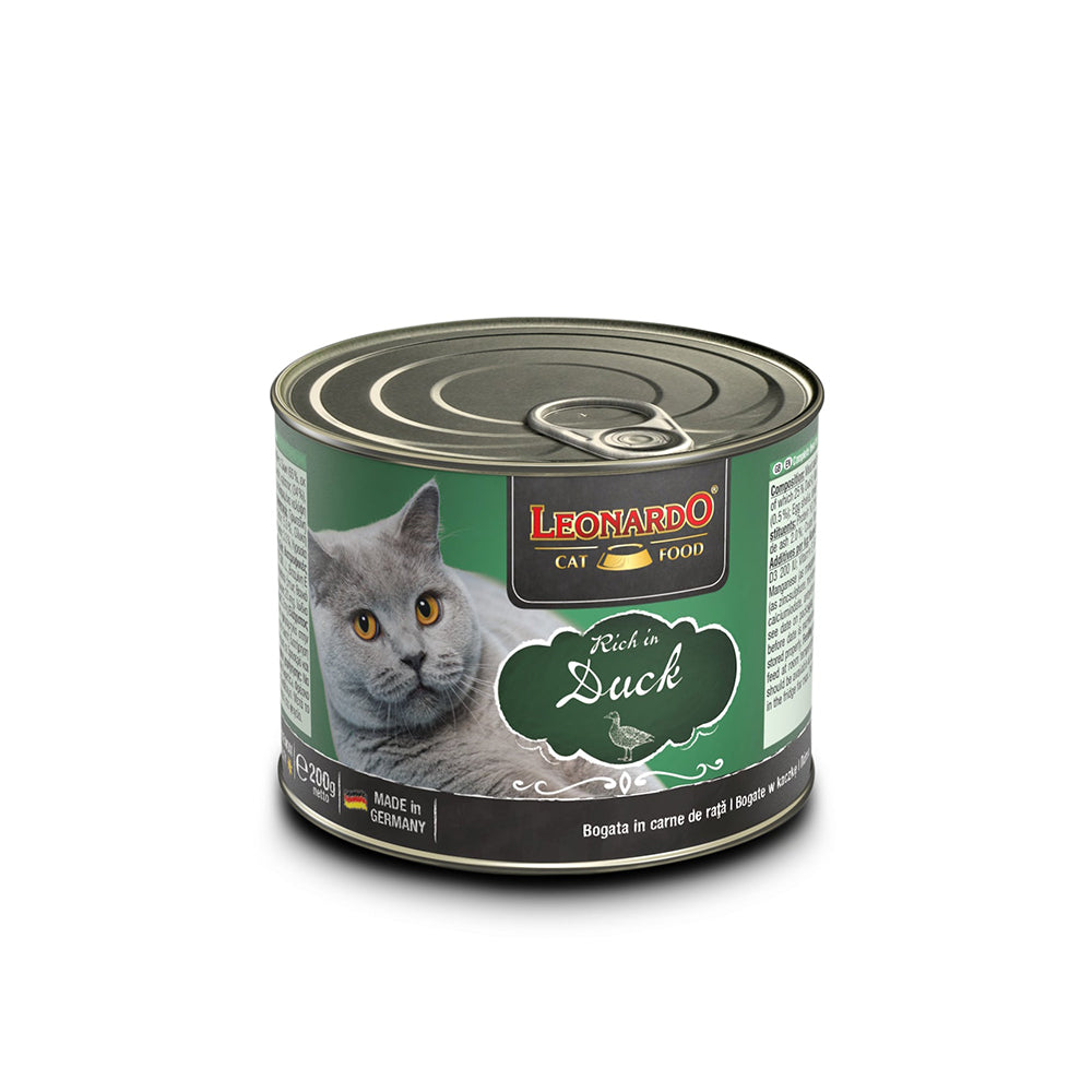 LEONARDO Quality Selection Rich in Duck Wet Cat Food 200gx6