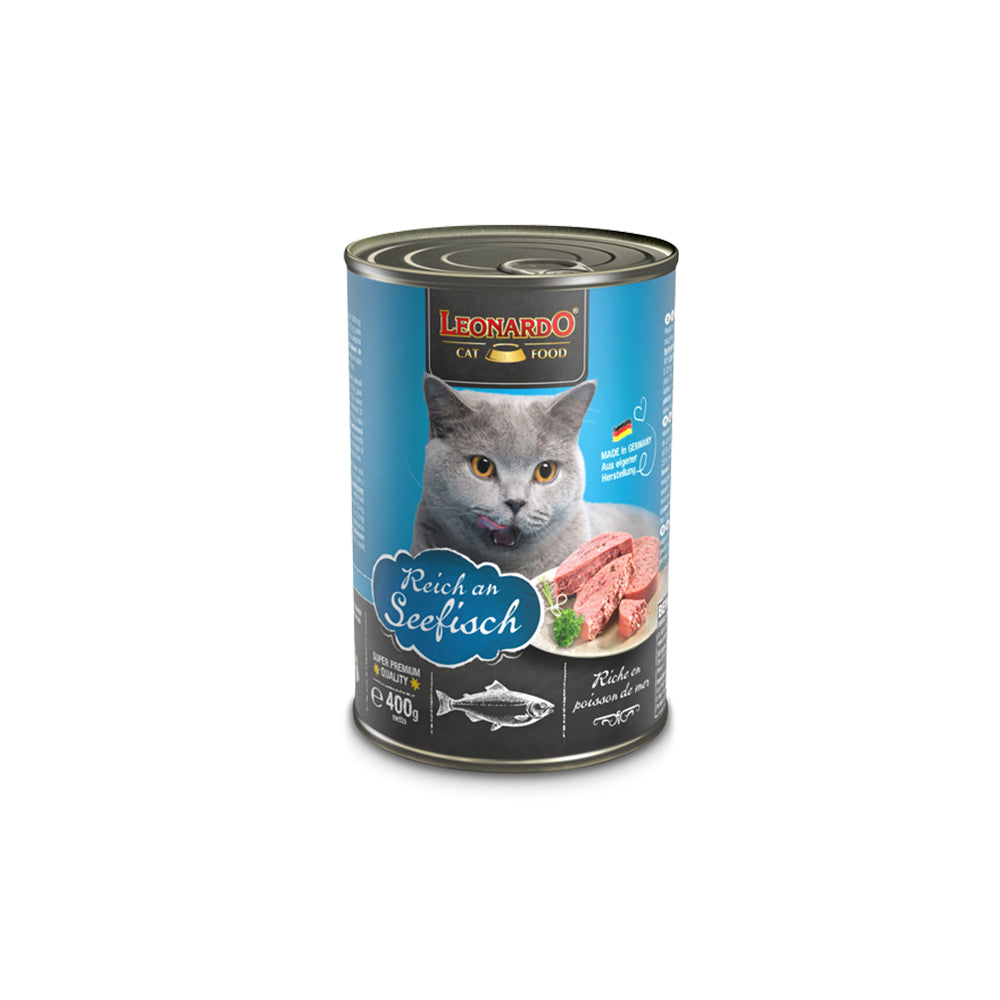 LEONARDO Quality Selection Rich in Oceanfish Wet Cat Food 400gx6