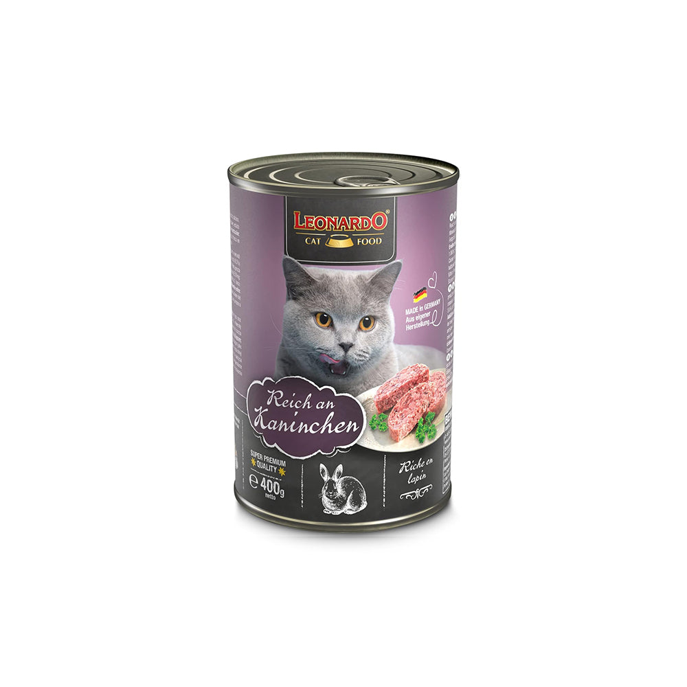 LEONARDO Quality Selection Rich in Rabbit Wet Cat Food 400gx6